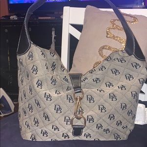 Beautiful Dooney &Burke monogrammed w leather bag